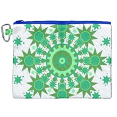 Mandala Geometric Pattern Shapes Canvas Cosmetic Bag (xxl)