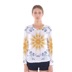 Mandala Mermaid Lake Rose Swimmers Women s Long Sleeve Tee