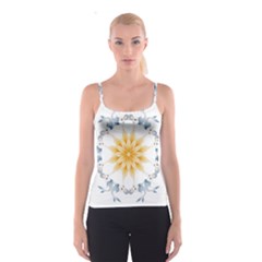 Mandala Mermaid Lake Rose Swimmers Spaghetti Strap Top by Celenk