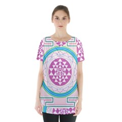 Mandala Design Arts Indian Skirt Hem Sports Top