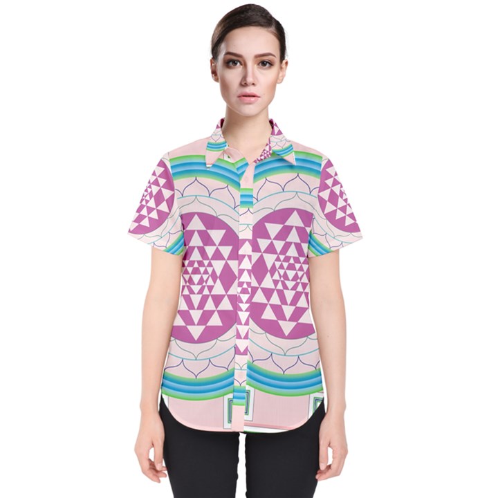 Mandala Design Arts Indian Women s Short Sleeve Shirt