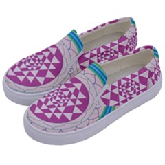 Mandala Design Arts Indian Kids  Canvas Slip Ons