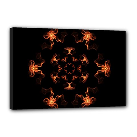 Mandala Fire Mandala Flames Design Canvas 18  X 12  by Celenk