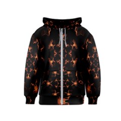 Mandala Fire Mandala Flames Design Kids  Zipper Hoodie by Celenk