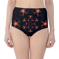 Mandala Fire Mandala Flames Design High-waist Bikini Bottoms by Celenk