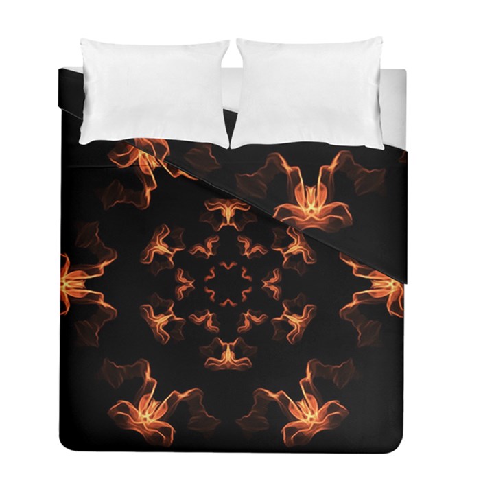 Mandala Fire Mandala Flames Design Duvet Cover Double Side (Full/ Double Size)