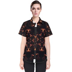 Mandala Fire Mandala Flames Design Women s Short Sleeve Shirt