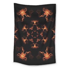 Mandala Fire Mandala Flames Design Large Tapestry by Celenk