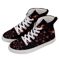 Mandala Fire Mandala Flames Design Women s Hi-top Skate Sneakers