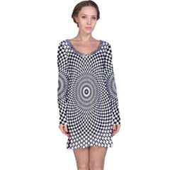 Kaleidoscope Pattern Kaleydograf Long Sleeve Nightdress by Celenk