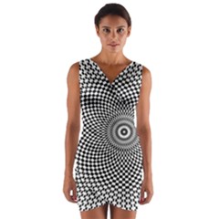 Kaleidoscope Pattern Kaleydograf Wrap Front Bodycon Dress by Celenk