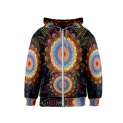 Colorful Prismatic Chromatic Kids  Zipper Hoodie by Celenk