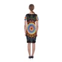 Colorful Prismatic Chromatic Classic Short Sleeve Midi Dress View2