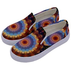 Colorful Prismatic Chromatic Kids  Canvas Slip Ons