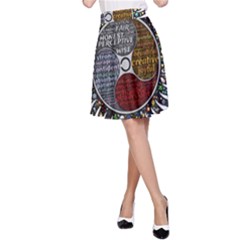 Whole Complete Human Qualities A-line Skirt by Celenk