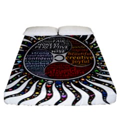 Whole Complete Human Qualities Fitted Sheet (queen Size) by Celenk