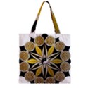 Mandala Yin Yang Live Flower Zipper Grocery Tote Bag View1