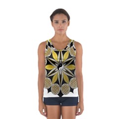 Mandala Yin Yang Live Flower Sport Tank Top  by Celenk