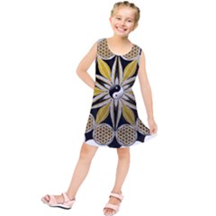 Mandala Yin Yang Live Flower Kids  Tunic Dress by Celenk