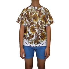 Mandala Metallizer Art Factory Kids  Short Sleeve Swimwear by Celenk