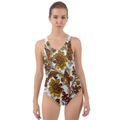 Mandala Metallizer Art Factory Cut-out Back One Piece Swimsuit by Celenk