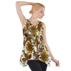 Mandala Metallizer Art Factory Side Drop Tank Tunic by Celenk