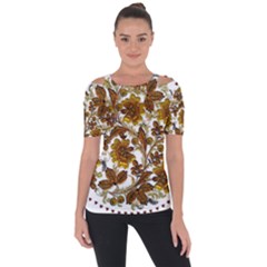 Mandala Metallizer Art Factory Short Sleeve Top by Celenk