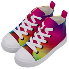 Background Wallpaper Design Texture Kid s Mid-top Canvas Sneakers