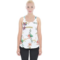 Floral Backdrop Pattern Flower Piece Up Tank Top