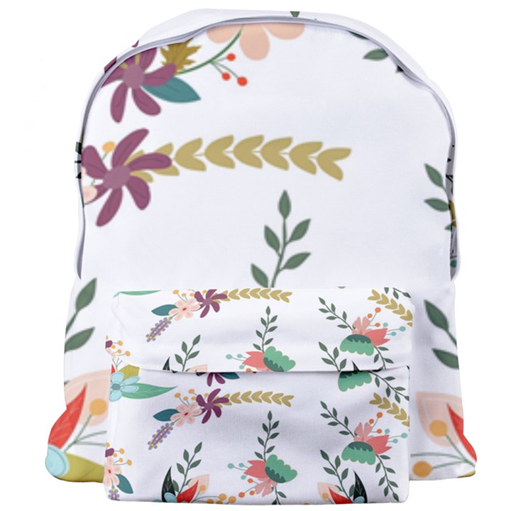 Floral Backdrop Pattern Flower Giant Full Print Backpack