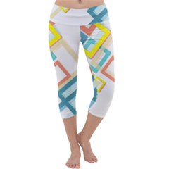 The Background Wallpaper Design Capri Yoga Leggings by Celenk