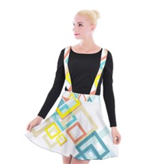 The Background Wallpaper Design Suspender Skater Skirt by Celenk