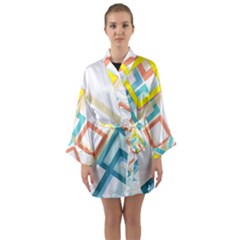 The Background Wallpaper Design Long Sleeve Kimono Robe