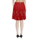 Red Background Paper Plants Pleated Skirt View2