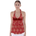 Pattern Background Holiday Babydoll Tankini Top View1