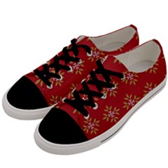 Pattern Background Holiday Men s Low Top Canvas Sneakers