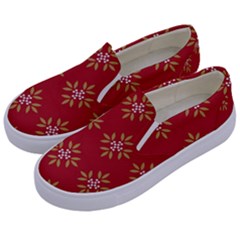 Pattern Background Holiday Kids  Canvas Slip Ons