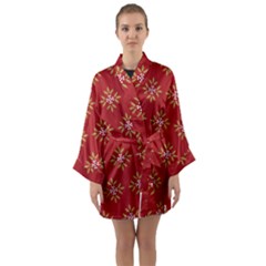 Pattern Background Holiday Long Sleeve Kimono Robe