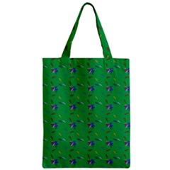 Bird Blue Feathers Wing Beak Zipper Classic Tote Bag by Celenk