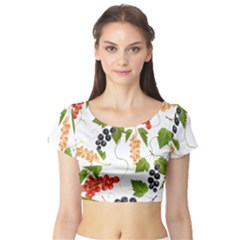 Juicy Currants Short Sleeve Crop Top by TKKdesignsCo