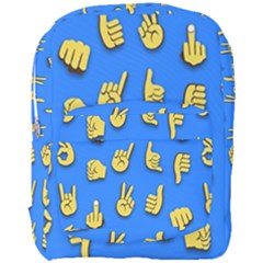 Emojis Hands Fingers Background Full Print Backpack by Celenk