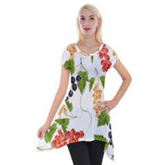 Juicy Currants Short Sleeve Side Drop Tunic by TKKdesignsCo