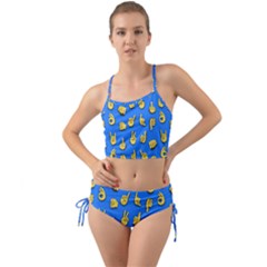 Emojis Hands Fingers Background Mini Tank Bikini Set