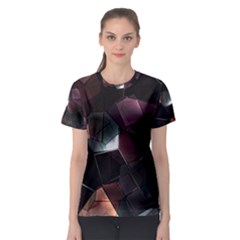 Crystals Background Design Luxury Women s Sport Mesh Tee