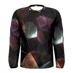 Crystals Background Design Luxury Men s Long Sleeve Tee by Celenk