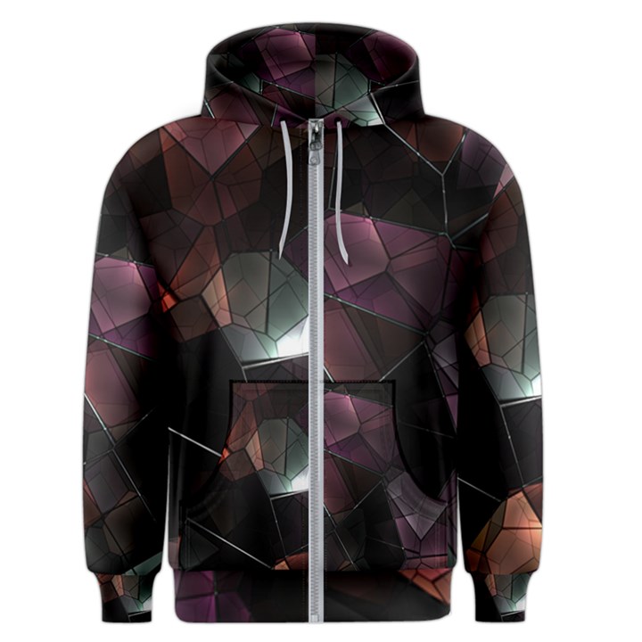 Crystals Background Design Luxury Men s Zipper Hoodie