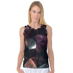 Crystals Background Design Luxury Women s Basketball Tank Top by Celenk