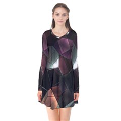 Crystals Background Design Luxury Flare Dress by Celenk