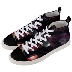 Crystals Background Design Luxury Men s Mid-top Canvas Sneakers