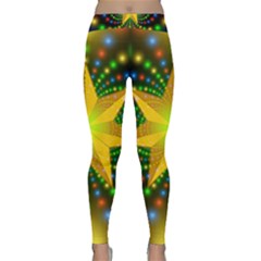 Christmas Star Fractal Symmetry Classic Yoga Leggings